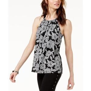 Inc International Concepts Womens Gingham Lace Halter Top Size 2XL